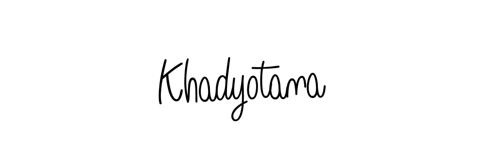 The best way (Angelique-Rose-font-FFP) to make a short signature is to pick only two or three words in your name. The name Khadyotana include a total of six letters. For converting this name. Khadyotana signature style 5 images and pictures png