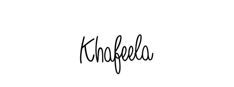 Create a beautiful signature design for name Khafeela. With this signature (Angelique-Rose-font-FFP) fonts, you can make a handwritten signature for free. Khafeela signature style 5 images and pictures png