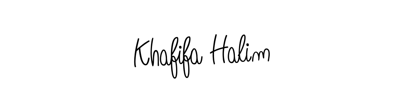 Khafifa Halim stylish signature style. Best Handwritten Sign (Angelique-Rose-font-FFP) for my name. Handwritten Signature Collection Ideas for my name Khafifa Halim. Khafifa Halim signature style 5 images and pictures png