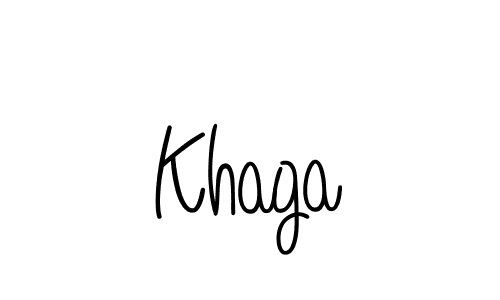 How to make Khaga name signature. Use Angelique-Rose-font-FFP style for creating short signs online. This is the latest handwritten sign. Khaga signature style 5 images and pictures png