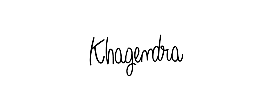 Make a beautiful signature design for name Khagendra. With this signature (Angelique-Rose-font-FFP) style, you can create a handwritten signature for free. Khagendra signature style 5 images and pictures png