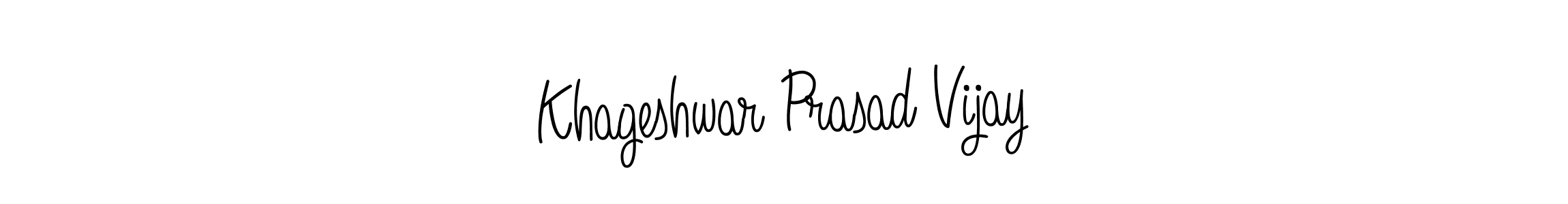 Also we have Khageshwar Prasad Vijay name is the best signature style. Create professional handwritten signature collection using Angelique-Rose-font-FFP autograph style. Khageshwar Prasad Vijay signature style 5 images and pictures png