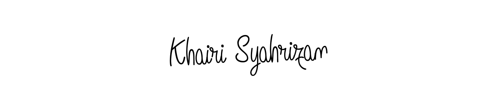 Use a signature maker to create a handwritten signature online. With this signature software, you can design (Angelique-Rose-font-FFP) your own signature for name Khairi Syahrizan. Khairi Syahrizan signature style 5 images and pictures png