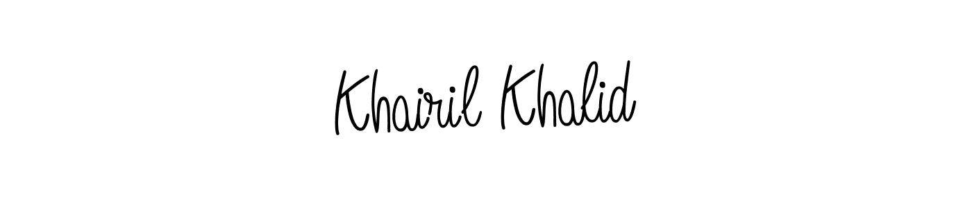 Angelique-Rose-font-FFP is a professional signature style that is perfect for those who want to add a touch of class to their signature. It is also a great choice for those who want to make their signature more unique. Get Khairil Khalid name to fancy signature for free. Khairil Khalid signature style 5 images and pictures png