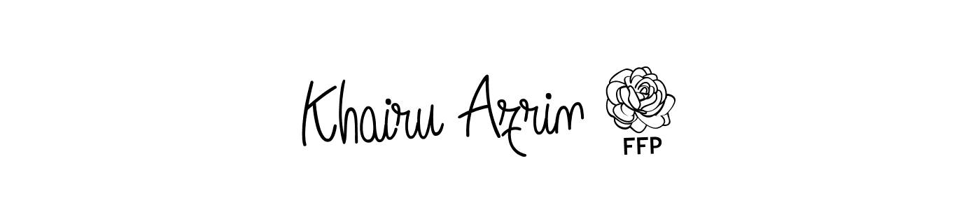 How to make Khairu Azrin 8 name signature. Use Angelique-Rose-font-FFP style for creating short signs online. This is the latest handwritten sign. Khairu Azrin 8 signature style 5 images and pictures png