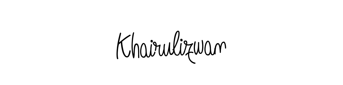 The best way (Angelique-Rose-font-FFP) to make a short signature is to pick only two or three words in your name. The name Khairulizwan include a total of six letters. For converting this name. Khairulizwan signature style 5 images and pictures png