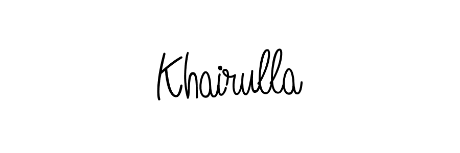 The best way (Angelique-Rose-font-FFP) to make a short signature is to pick only two or three words in your name. The name Khairulla include a total of six letters. For converting this name. Khairulla signature style 5 images and pictures png