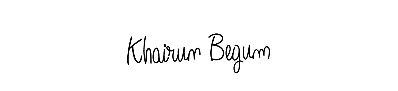 Design your own signature with our free online signature maker. With this signature software, you can create a handwritten (Angelique-Rose-font-FFP) signature for name Khairun Begum. Khairun Begum signature style 5 images and pictures png