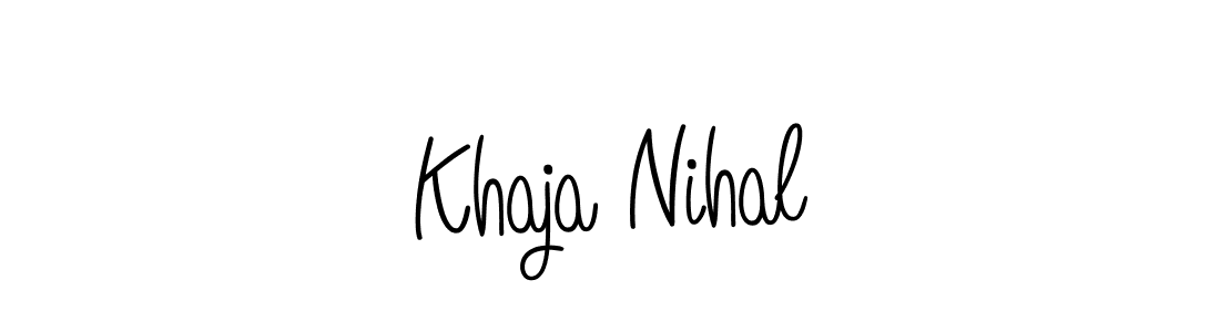 Design your own signature with our free online signature maker. With this signature software, you can create a handwritten (Angelique-Rose-font-FFP) signature for name Khaja Nihal. Khaja Nihal signature style 5 images and pictures png