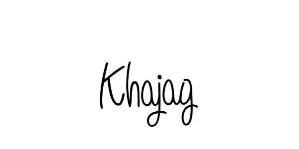 Use a signature maker to create a handwritten signature online. With this signature software, you can design (Angelique-Rose-font-FFP) your own signature for name Khajag. Khajag signature style 5 images and pictures png