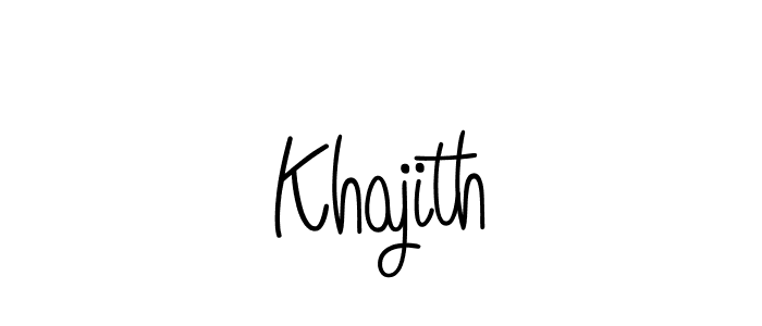 Create a beautiful signature design for name Khajith. With this signature (Angelique-Rose-font-FFP) fonts, you can make a handwritten signature for free. Khajith signature style 5 images and pictures png