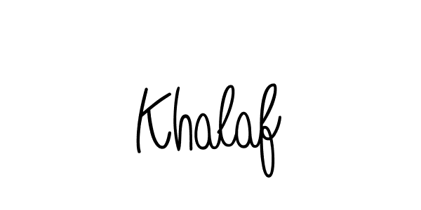 Make a beautiful signature design for name Khalaf. Use this online signature maker to create a handwritten signature for free. Khalaf signature style 5 images and pictures png
