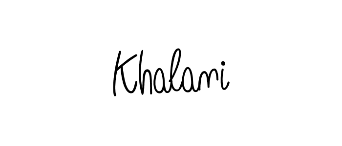 The best way (Angelique-Rose-font-FFP) to make a short signature is to pick only two or three words in your name. The name Khalani include a total of six letters. For converting this name. Khalani signature style 5 images and pictures png