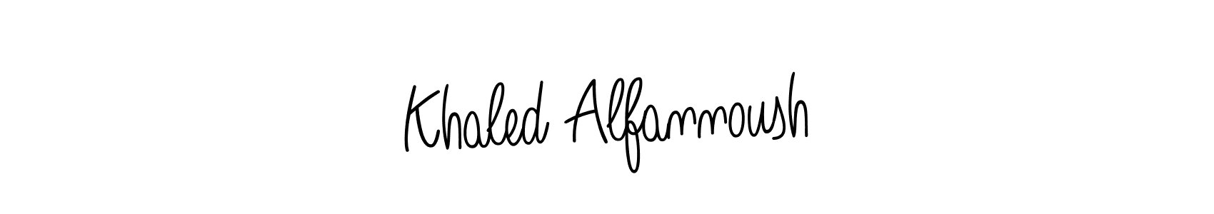 How to make Khaled Alfannoush name signature. Use Angelique-Rose-font-FFP style for creating short signs online. This is the latest handwritten sign. Khaled Alfannoush signature style 5 images and pictures png