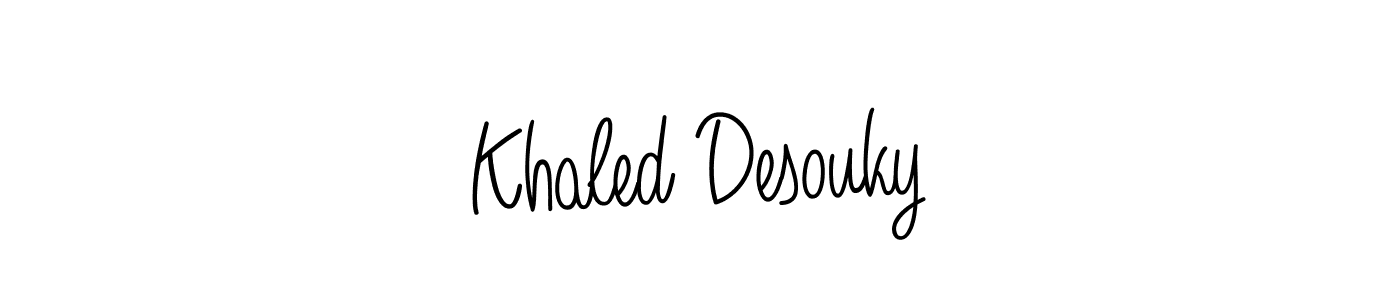The best way (Angelique-Rose-font-FFP) to make a short signature is to pick only two or three words in your name. The name Khaled Desouky include a total of six letters. For converting this name. Khaled Desouky signature style 5 images and pictures png