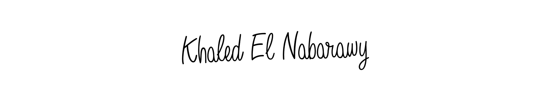 The best way (Angelique-Rose-font-FFP) to make a short signature is to pick only two or three words in your name. The name Khaled El Nabarawy include a total of six letters. For converting this name. Khaled El Nabarawy signature style 5 images and pictures png