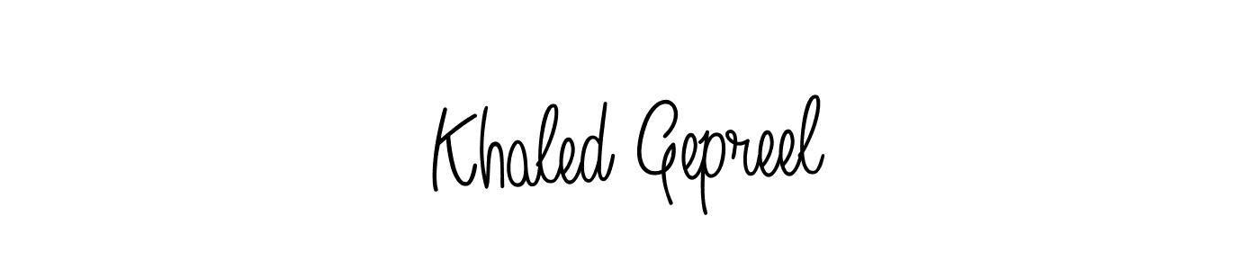 Also we have Khaled Gepreel name is the best signature style. Create professional handwritten signature collection using Angelique-Rose-font-FFP autograph style. Khaled Gepreel signature style 5 images and pictures png