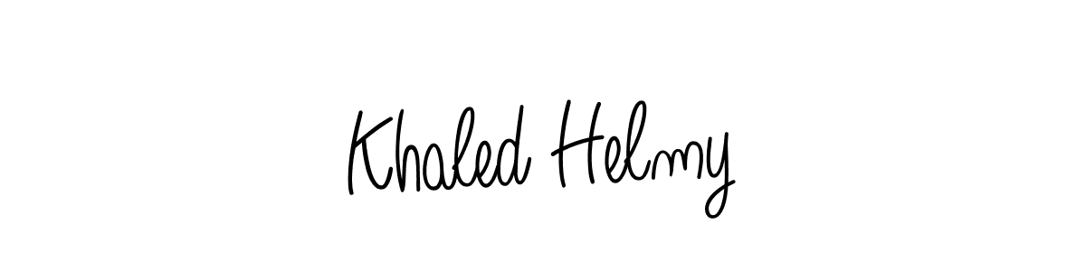 Make a beautiful signature design for name Khaled Helmy. With this signature (Angelique-Rose-font-FFP) style, you can create a handwritten signature for free. Khaled Helmy signature style 5 images and pictures png