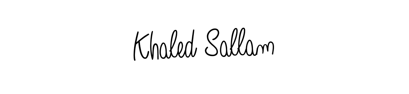Create a beautiful signature design for name Khaled Sallam. With this signature (Angelique-Rose-font-FFP) fonts, you can make a handwritten signature for free. Khaled Sallam signature style 5 images and pictures png