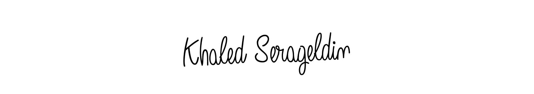 How to make Khaled Serageldin name signature. Use Angelique-Rose-font-FFP style for creating short signs online. This is the latest handwritten sign. Khaled Serageldin signature style 5 images and pictures png