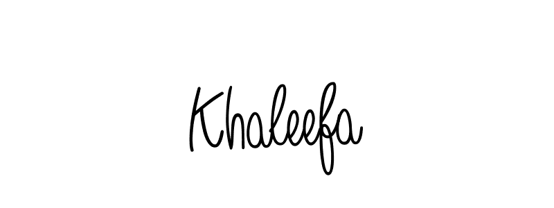 Make a beautiful signature design for name Khaleefa. With this signature (Angelique-Rose-font-FFP) style, you can create a handwritten signature for free. Khaleefa signature style 5 images and pictures png