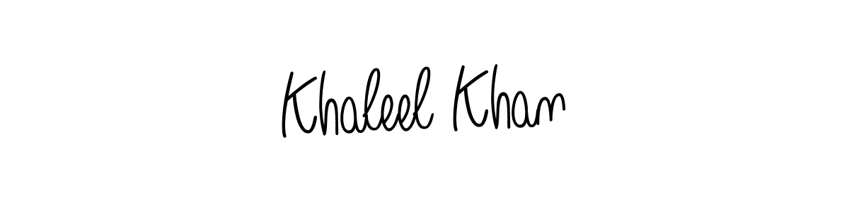 if you are searching for the best signature style for your name Khaleel Khan. so please give up your signature search. here we have designed multiple signature styles  using Angelique-Rose-font-FFP. Khaleel Khan signature style 5 images and pictures png