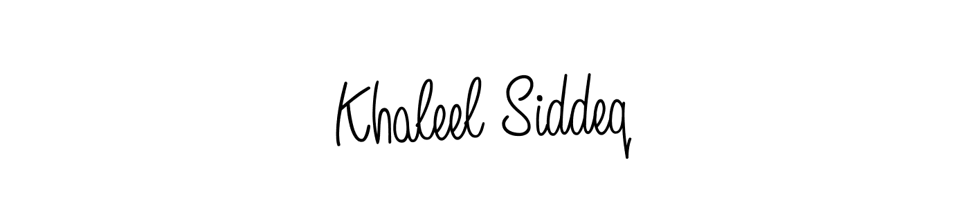 Also we have Khaleel Siddeq name is the best signature style. Create professional handwritten signature collection using Angelique-Rose-font-FFP autograph style. Khaleel Siddeq signature style 5 images and pictures png