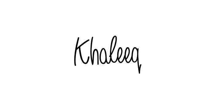 if you are searching for the best signature style for your name Khaleeq. so please give up your signature search. here we have designed multiple signature styles  using Angelique-Rose-font-FFP. Khaleeq signature style 5 images and pictures png