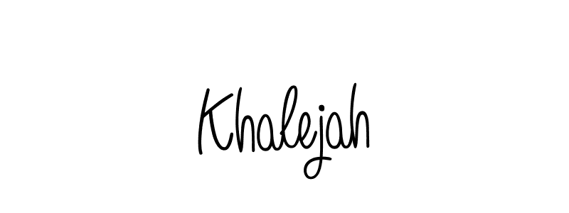 How to make Khalejah name signature. Use Angelique-Rose-font-FFP style for creating short signs online. This is the latest handwritten sign. Khalejah signature style 5 images and pictures png