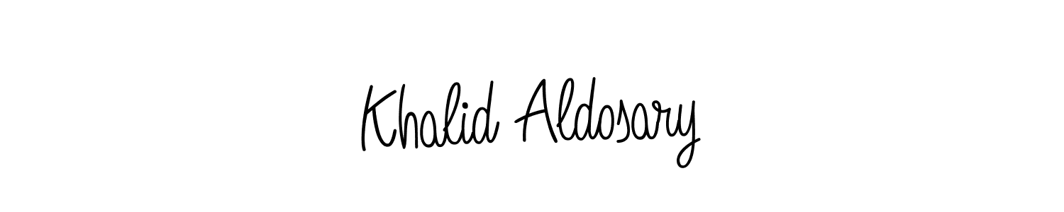 Use a signature maker to create a handwritten signature online. With this signature software, you can design (Angelique-Rose-font-FFP) your own signature for name Khalid Aldosary. Khalid Aldosary signature style 5 images and pictures png