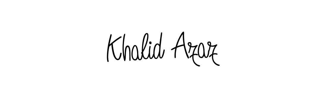 Design your own signature with our free online signature maker. With this signature software, you can create a handwritten (Angelique-Rose-font-FFP) signature for name Khalid Azaz. Khalid Azaz signature style 5 images and pictures png