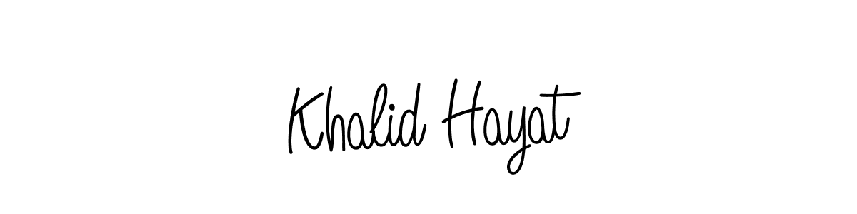 How to make Khalid Hayat signature? Angelique-Rose-font-FFP is a professional autograph style. Create handwritten signature for Khalid Hayat name. Khalid Hayat signature style 5 images and pictures png