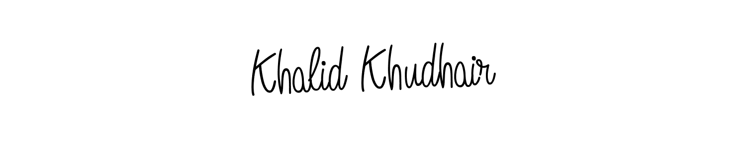 Make a beautiful signature design for name Khalid Khudhair. With this signature (Angelique-Rose-font-FFP) style, you can create a handwritten signature for free. Khalid Khudhair signature style 5 images and pictures png