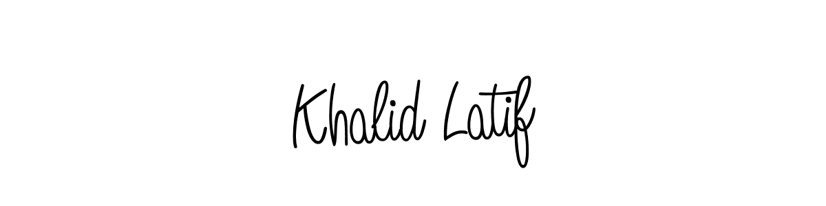 if you are searching for the best signature style for your name Khalid Latif. so please give up your signature search. here we have designed multiple signature styles  using Angelique-Rose-font-FFP. Khalid Latif signature style 5 images and pictures png