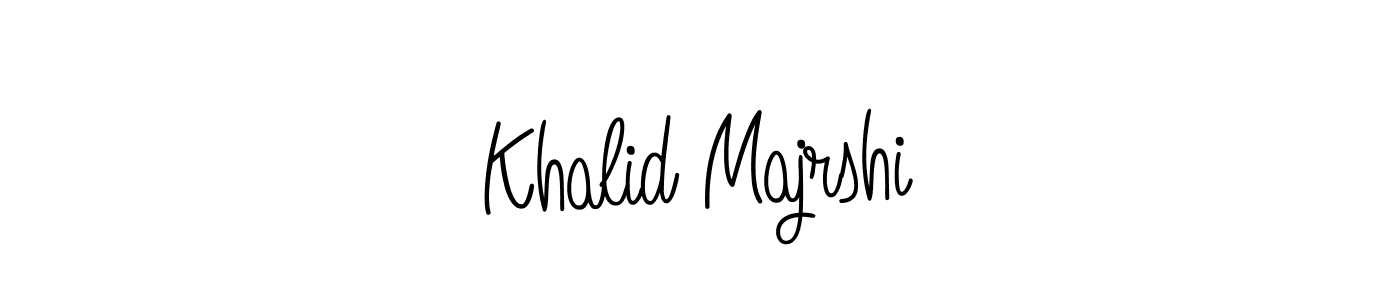 How to make Khalid Majrshi name signature. Use Angelique-Rose-font-FFP style for creating short signs online. This is the latest handwritten sign. Khalid Majrshi signature style 5 images and pictures png