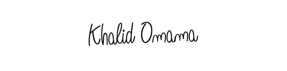 Khalid Omama stylish signature style. Best Handwritten Sign (Angelique-Rose-font-FFP) for my name. Handwritten Signature Collection Ideas for my name Khalid Omama. Khalid Omama signature style 5 images and pictures png