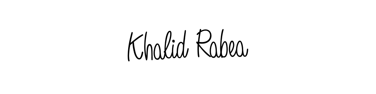 if you are searching for the best signature style for your name Khalid Rabea. so please give up your signature search. here we have designed multiple signature styles  using Angelique-Rose-font-FFP. Khalid Rabea signature style 5 images and pictures png