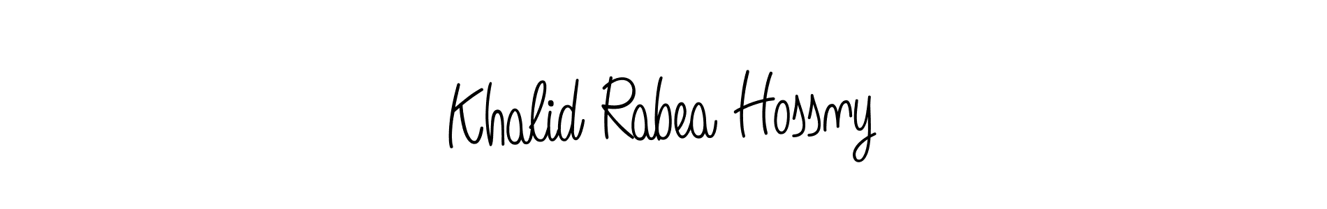 if you are searching for the best signature style for your name Khalid Rabea Hossny. so please give up your signature search. here we have designed multiple signature styles  using Angelique-Rose-font-FFP. Khalid Rabea Hossny signature style 5 images and pictures png