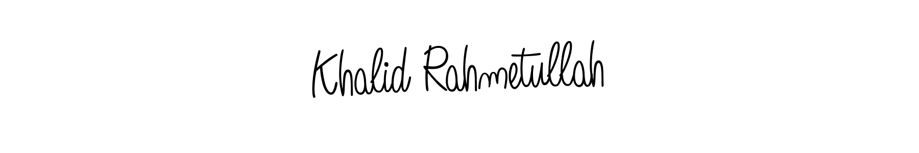 Make a beautiful signature design for name Khalid Rahmetullah. With this signature (Angelique-Rose-font-FFP) style, you can create a handwritten signature for free. Khalid Rahmetullah signature style 5 images and pictures png