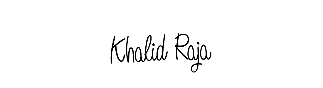 Make a beautiful signature design for name Khalid Raja. With this signature (Angelique-Rose-font-FFP) style, you can create a handwritten signature for free. Khalid Raja signature style 5 images and pictures png