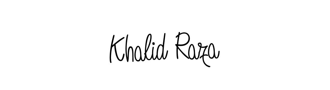 Use a signature maker to create a handwritten signature online. With this signature software, you can design (Angelique-Rose-font-FFP) your own signature for name Khalid Raza. Khalid Raza signature style 5 images and pictures png