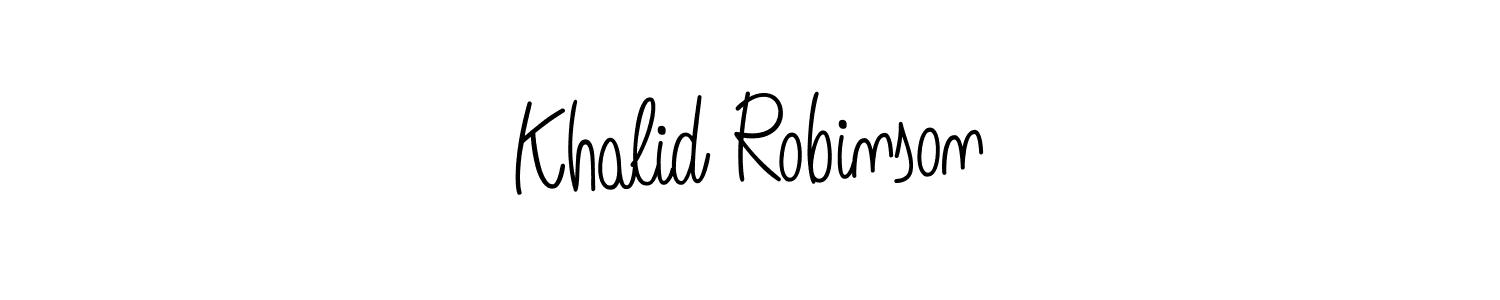 Create a beautiful signature design for name Khalid Robinson. With this signature (Angelique-Rose-font-FFP) fonts, you can make a handwritten signature for free. Khalid Robinson signature style 5 images and pictures png