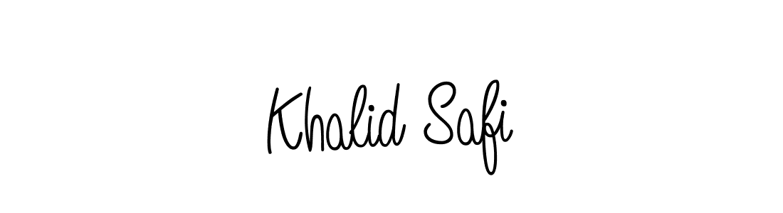 Use a signature maker to create a handwritten signature online. With this signature software, you can design (Angelique-Rose-font-FFP) your own signature for name Khalid Safi. Khalid Safi signature style 5 images and pictures png