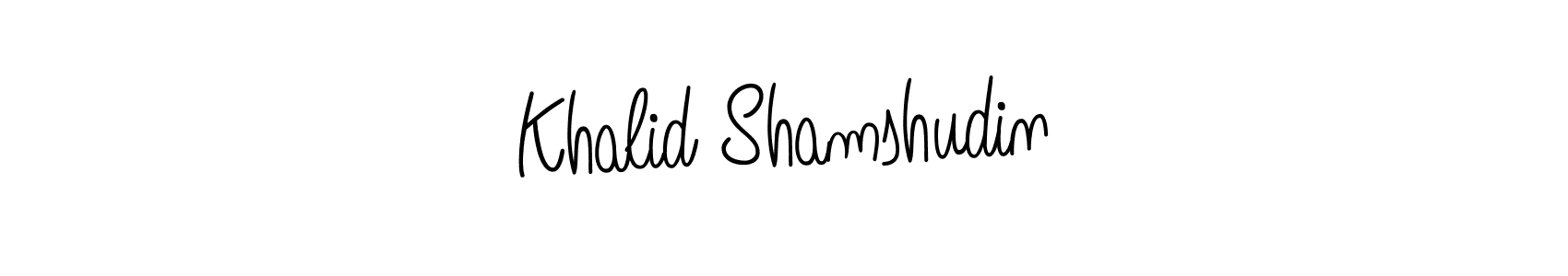 How to make Khalid Shamshudin signature? Angelique-Rose-font-FFP is a professional autograph style. Create handwritten signature for Khalid Shamshudin name. Khalid Shamshudin signature style 5 images and pictures png