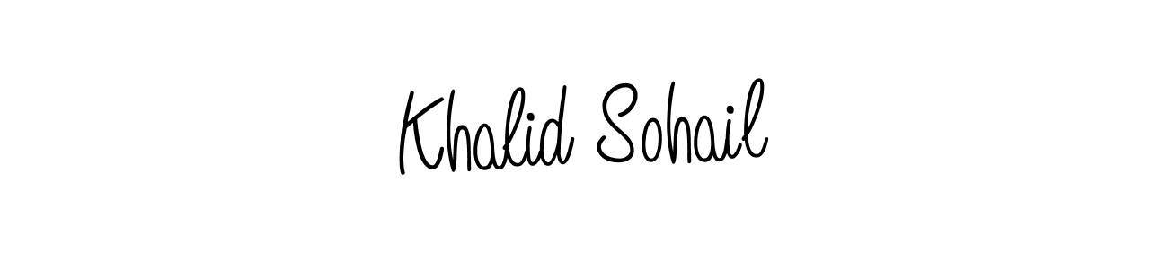 Khalid Sohail stylish signature style. Best Handwritten Sign (Angelique-Rose-font-FFP) for my name. Handwritten Signature Collection Ideas for my name Khalid Sohail. Khalid Sohail signature style 5 images and pictures png