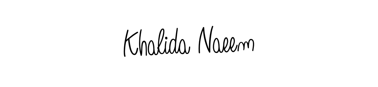 Also we have Khalida Naeem name is the best signature style. Create professional handwritten signature collection using Angelique-Rose-font-FFP autograph style. Khalida Naeem signature style 5 images and pictures png