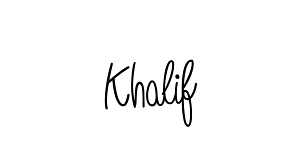 Design your own signature with our free online signature maker. With this signature software, you can create a handwritten (Angelique-Rose-font-FFP) signature for name Khalif. Khalif signature style 5 images and pictures png