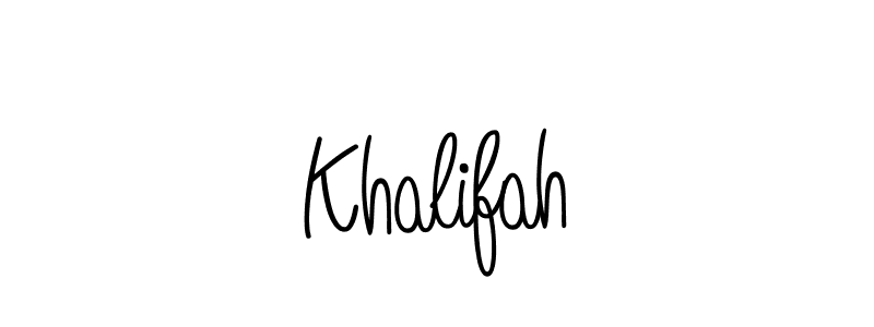 How to make Khalifah name signature. Use Angelique-Rose-font-FFP style for creating short signs online. This is the latest handwritten sign. Khalifah signature style 5 images and pictures png