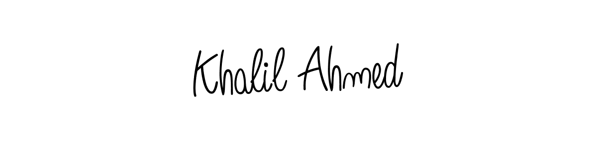 This is the best signature style for the Khalil Ahmed name. Also you like these signature font (Angelique-Rose-font-FFP). Mix name signature. Khalil Ahmed signature style 5 images and pictures png