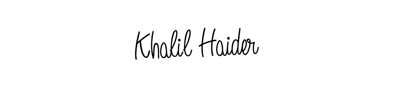 How to make Khalil Haider signature? Angelique-Rose-font-FFP is a professional autograph style. Create handwritten signature for Khalil Haider name. Khalil Haider signature style 5 images and pictures png